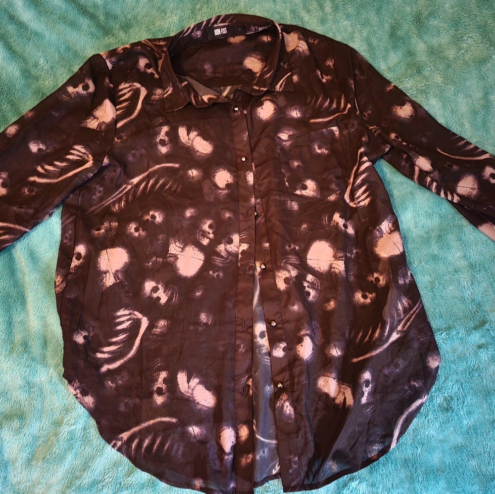 Iron Fist Skull Blouse